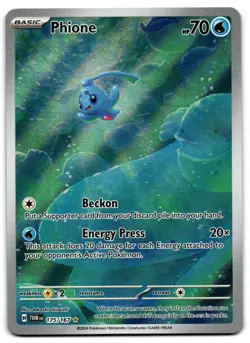 Phione 175/167 - 🌊 Twilight Masquerade Illustration Rare Pokemon TCG 🖤 - LP - Image 1