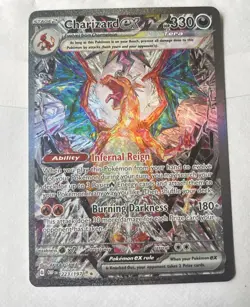 Pokemon Charizard ex 223/197 SV03 Obsidian Flames Illustration Rare Holo 330HP - Image 1