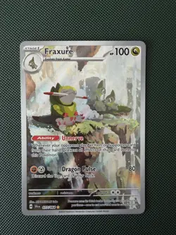 Pokemon TCG Fraxure Illustration Rare Shrouded Fable 077/064 English Edition - Image 1