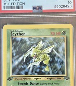 Scyther - Pokemon Jungle 1st Edition Non-Holo Rare (26/64) 1999 - PSA10 GEM-MINT - Image 2