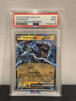 2025 POKEMON BLK EN-BLACK BOLT #034 ZEKROM EX PSA 10 - Image 1