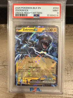 2025 POKEMON BLK EN-BLACK BOLT #034 ZEKROM EX PSA 10 - Image 4