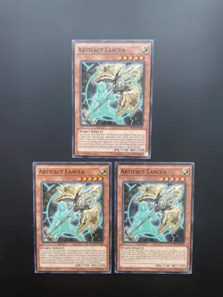 Yugioh Artifact Lancea MP15-EN089 / DUEA-EN034 1st Edition Common NM/LP X3 - Image 1