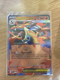Pokemon TCG Mega Charizard Y EX 030 Black Star Promo Card Holo Rare NM - Image 1