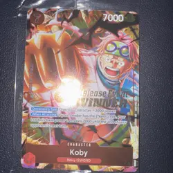 Koby (OP12 Release Event winner) P-092 One Piece Promotion Cards Regular - Image 2