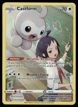 Pokemon Cards Castform TG11/TG30 Lost Origin Trainer Gallery Holo NM - Image 1