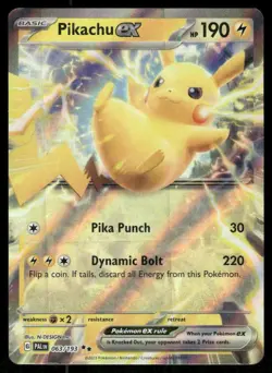 Pokemon Cards Pikachu ex 063/193 Paldea Evolved Double Rare NM - Image 1