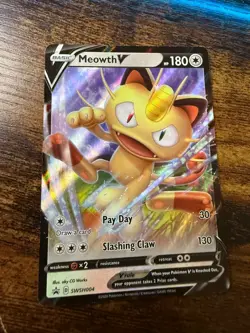 Meowth V SWSH004 SWSH: Sword & Shield Promo Cards Holo - Image 1