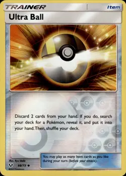 Pokemon TCG Reverse Holo Card Ultra Ball Shining Legends 68/73 - Image 1