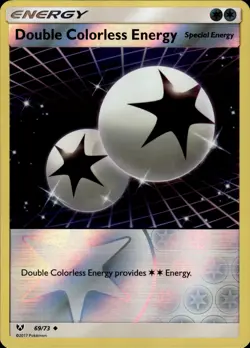 Pokemon TCG Reverse Holo Card Double Colorless Energy Shining Legends 69/73 - Image 1