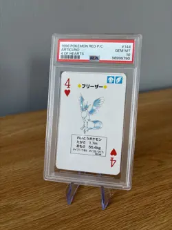 Articuno 4 of Hearts | Red Deck | Pokemon 1996 | Playing Cards | PSA10 - Image 1