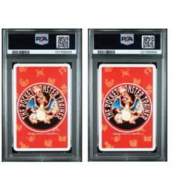 1996 POKEMON RED VERSION PLAYING CARDS 058 GROWLITHE 059 ARCANINE PSA10 set - Image 2
