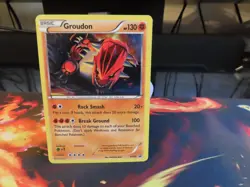 Groudon XY Black Star Promo Cosmo Holo MP Pokemon Card Rare Vintage Legend - Image 1