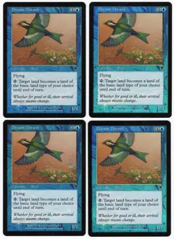 Dream Thrush x4 4x 2000 Invasion PLAYSET FOIL Blue Common Creature MTG NM AZ1 - Image 1