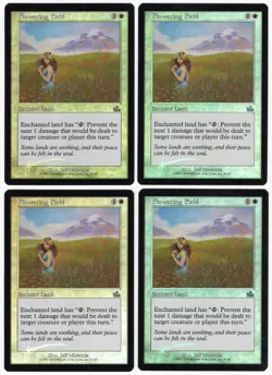 Flowering Field x4 4x 2000 Prophecy PLAYSET FOIL White Unc Enchantment MTG NM A1 - Image 1
