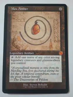 MTG - Mox Amber - The Brothers' War: Retro Frame Artifacts (Schematic) - NM - Image 1