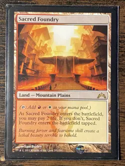Wizards of the Coast Sacred Foundry Gatecrash Rare Land Regular 245 2013 - Image 1