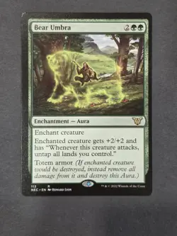 Bear Umbra Normal Rare Commander: Kamigawa: Neon Dynasty 113 LP MTG TCG - Image 1
