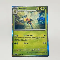 BEEDRILL 2023 Pokemon 151 HOLO Rare POKEMON 015/165 MEW EN English - Image 1