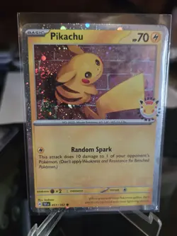 Pikachu 2 Pokemon Day 2026 Promo Stamped Cosmo Holo With 2 Swirls 🍥 - Image 1
