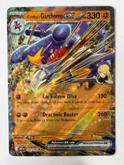 Pokemon Cynthia's Garchomp Ex Double Rare Holo Destined Rivals 104/182 - Image 1