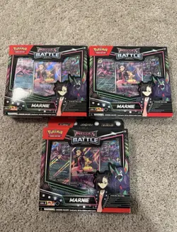 Lot Of 3 Pokemon TCG Rival Battle Deck Marnie Promo Box - Sealed - Image 1