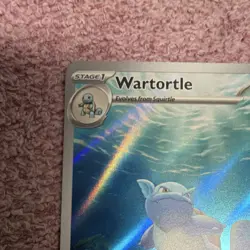 Pokemon Wartortle Full Art Holo Illustration Rare 100 HP SV151 171/165 2023 - Image 5
