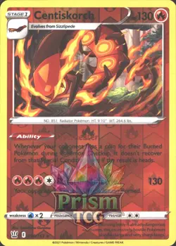 Centiskorch 30/163 Rare Reverse Holo Battle Styles Pokemon - Image 1