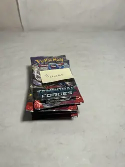 Pokemon TCG Temporal Forces Booster Pack Lot Of 8 - Scarlet Violet - Image 1