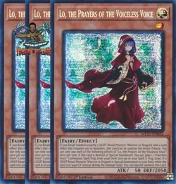 Yugioh 3x Lo the Prayers of the Voiceless Voice MP25-EN052 Prismatic Secret Rare - Image 1