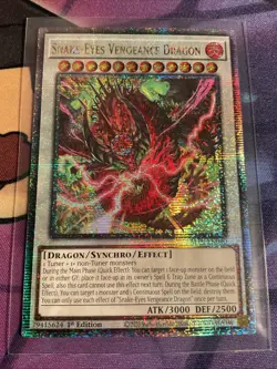 Yugioh - Snake-Eyes Vengeance Dragon - ALIN-EN040 - Quarter Century Rare - NM - Image 1