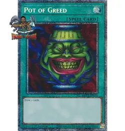Yugioh! 1x Pot of Greed MP25-EN050 Starlight Rare 1st Ed NM - Image 1