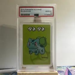 2019 Old Maid Pokemon Card Game Bulbasaur PSA 10 Japanese - Image 1