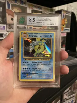 NM 2016 POKEMON XY EVOLUTIONS PRE-RELEASE EXCLUSIVE PROMO # 34/108 GYARADOS HOLO - Image 1
