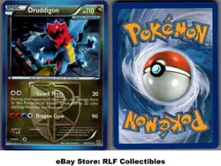 2013 Pokemon, B&W Plasma Storm Deck Exc., #94/135 Druddigon, Crack Ice Holo Rare - Image 1