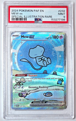 Mew ex 232/091 Paldean Fates Special Illustration Rare PSA 9 Pokemon SIR - Image 1