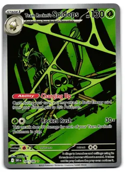 Team Rocket's Spidops 187/182 - 🌊 Destined Rivals Pokemon TCG 🖤 - LP - Image 1