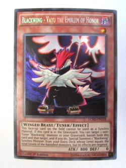 Yugioh! Blackwing - Vayu The Emblem of Hon Lc5d-En118 Secret Rare Light Play!! - Image 1