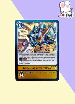 Digimon Trading Card Game Judge Reinforcing Memory Boost! BT6-100 C PROMO Card - Image 1