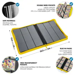 Toploader Binder, Trading Card Binder Storage, 252 9 Pocket Top Loader Binder - Image 5
