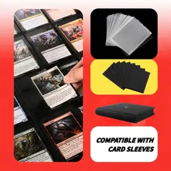 2000 Pockets Trading Card Binder 20-Pocket Card Ablum Compatible w/ MTG, Sports - Image 3