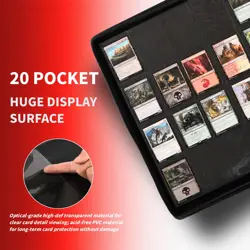 2000 Pockets Trading Card Binder 20-Pocket Card Ablum Compatible w/ MTG, Sports - Image 5