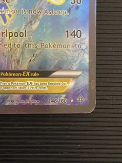 Kyogre EX XY Primal Clash Full Art Ultra Rare Holo 180 HP Pokemon Card 148/160 - Image 4