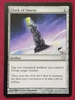 Magic The Gathering FIFTH DAWN CLOCK OF OMENS artifact card MTG - Image 1