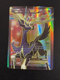 Pokemon TCG Xerneas EX Ultra Rare Holo Card 146/146 XY Base Set Lightly Played - Image 1