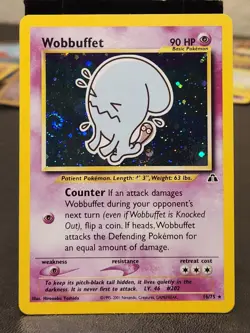 Wobbuffet Holo 16/75 Unlimited Neo Discovery Pokemon Card Swirl Tcg Card Game - Image 1