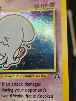 Wobbuffet Holo 16/75 Unlimited Neo Discovery Pokemon Card Swirl Tcg Card Game - Image 2