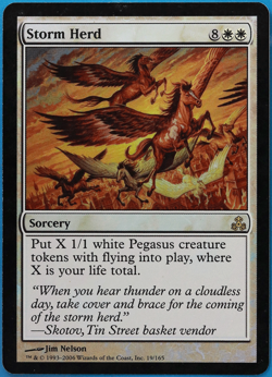 Storm Herd FOIL Guildpact PLD White Rare MAGIC MTG CARD (ID# 501291) ABUGames - Image 1