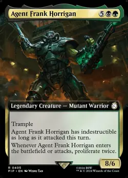 1x Agent Frank Horrigan ~ Extended Art - Foil NM-Mint, English Fallout MTG Magic - Image 1