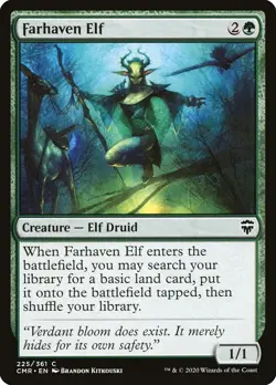 x4 - Farhaven Elf - 225 - NM - Commander Legends (CMR) - MTG - Image 1
